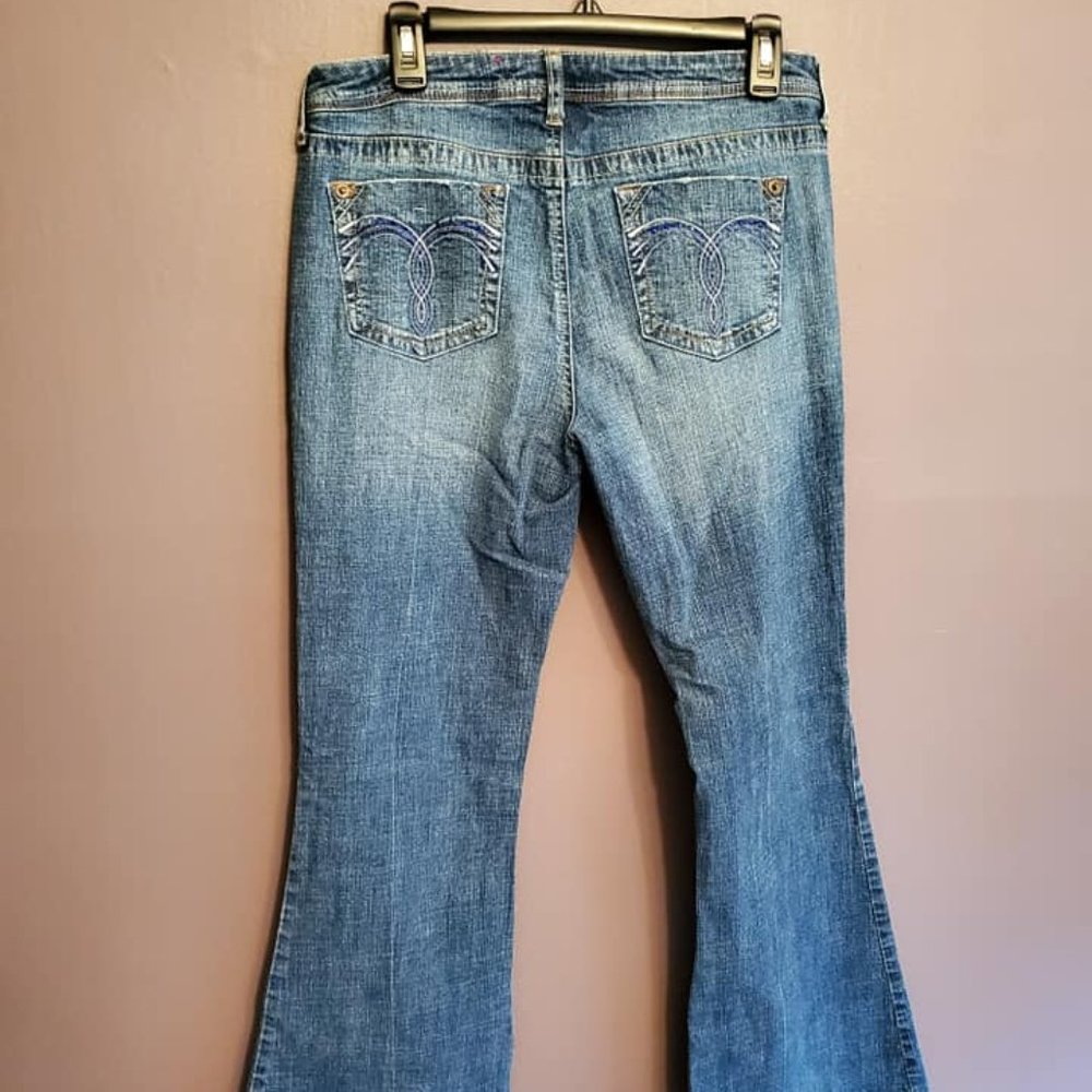 Candees sparkle butt flare jeans